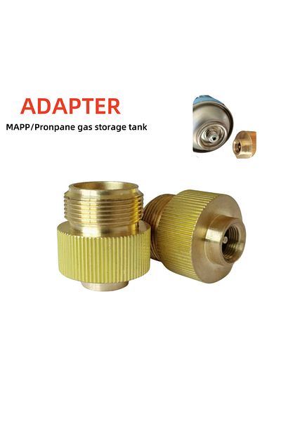 Choice A Adaptor Canister Gas Convertor 1"-20 Unf Adapter Lindal Valve Canister To 7/16"-28unf Propane Tan.