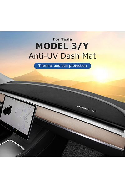 Choice Anti-UV Dashboard Cover For Tesla Model 3 Y S Highland 2024 2023 2022 Center Console Accessories ...