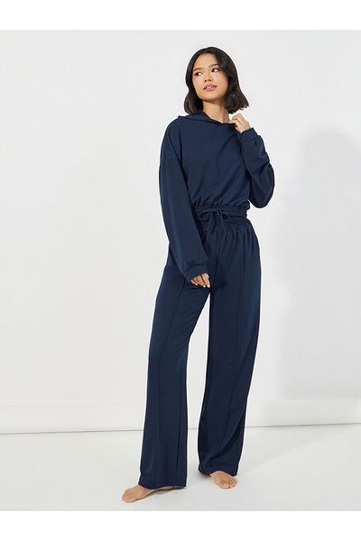 Styli Gathered Hem & Waist Hoodie & Jogger Lounge Set