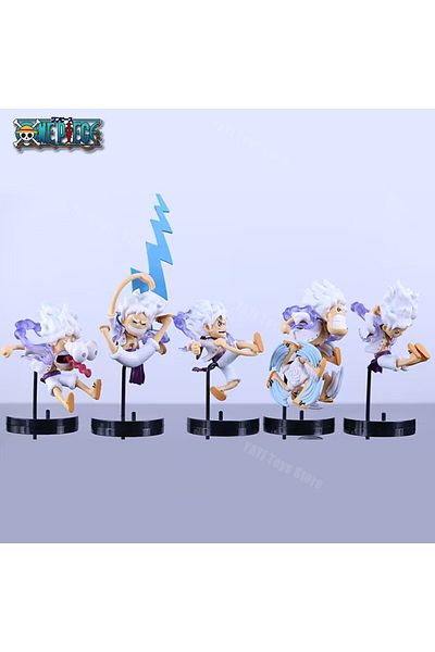 Choice No Box Hot 5pcs/set One Piece Anime Figure Luffy Nika Gear 5 Multiform Figure Sun God Luffy Pvc Mode