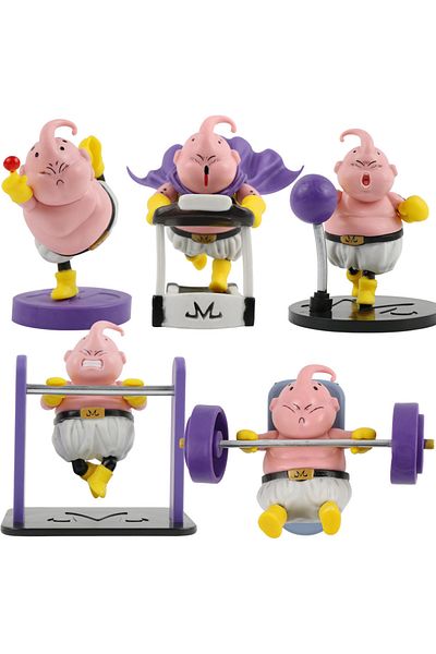 Choice 5pcs Buu 7-10.5cm 5pcs/set Dragon Ball Z Fitness Buu Action Figure Toys Collection Pvc Model Vinyl F