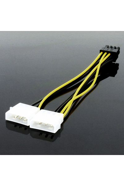 Choice 18cm Orange Coolcirc 8pin Male To Dual 4pin Female Video Card Power Cord 8 Pin Pci Express To Dual 4