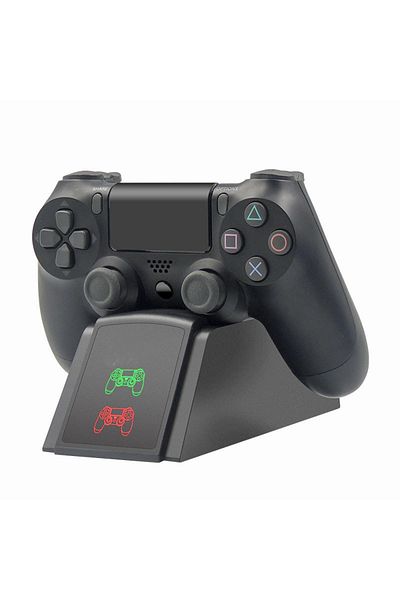 Choice Black Ps4 Controller Charger Dock Station Dual Charger Stand With Status Indicator For Play Station