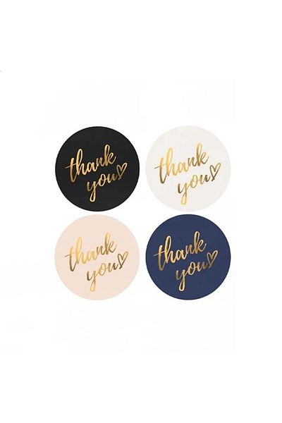 Choice H0222-500pcs A Roll Of 3.8cm Hot Gold Self-adhesive Label, Four Patterns, Suitable For Flower Bouque