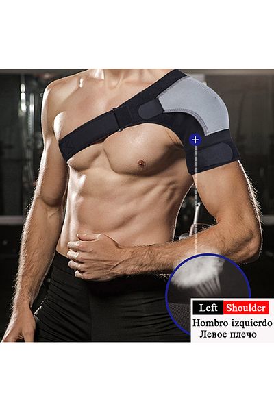 Choice Left And Right-gray Adjustable Shoulder Support Brace Pad Belt Band Strap Wrap Neoprene Shoulder Co