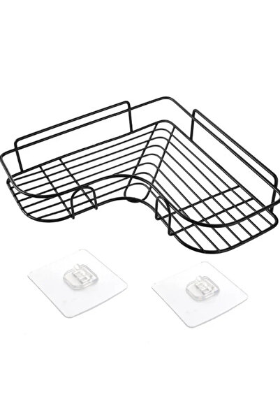 Choice Black 1pcs Bathroom Corner Storage Shelves Wall Mounted Rack Shampoo S...