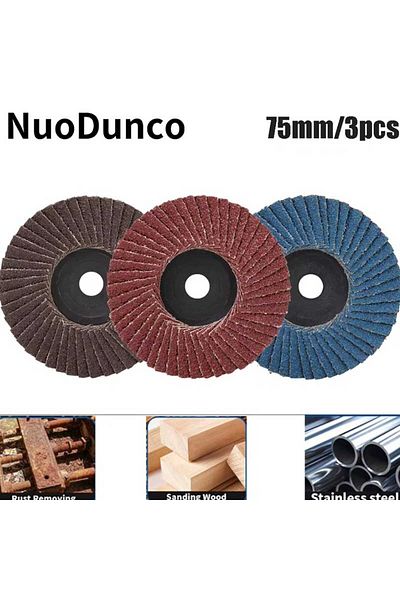 Choice 3pcs 75mm Flat Flap Discs 3 " Grinding Wheels Mini Angle Grinder Accessories Sanding Discs For Me...