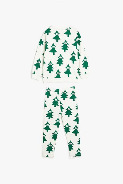 Koton New Year's Baby Boy Tracksuit Set - Tree Printed, Cotton Raster