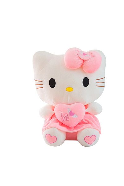 Choice 30cm Hello Kitty Cute Hello Kitty Pink Plush Stuffed Toys Anime Cartoon Plushie Doll Soft Stuffed Pi