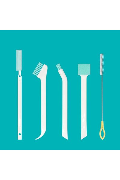 Choice مجموعة من 5 قطع من فرش التنظيف المنزلية لتنظيف الزجاجات والشقوق في الن...