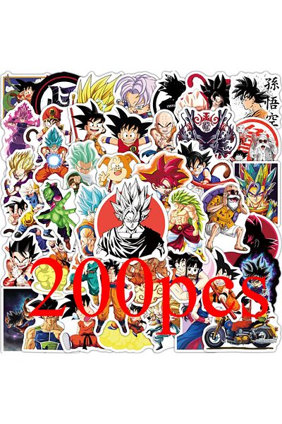 Choice 200pcs(A AND B) 50/100/200pcs Anime Dragon Ball Stickers For Kids Graffiti Skateboard Laptop Water B