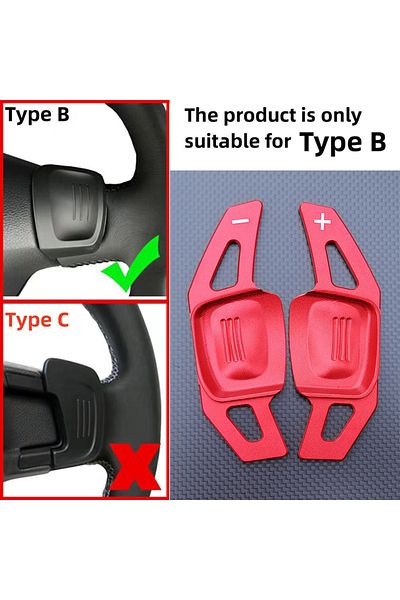 Choice For Type B Red Shift Paddle For Volkswagen Vw Tiguan Jetta Mk6 Golf 7 Alltrack Mk7 Passat B8 Variant