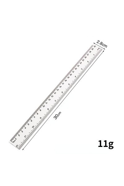 Choice 30cm 15/20/30cm Transparent Plastic Ruler Blue Color Simple Style Portable Tool Cute For Student Sch