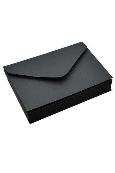 Choice Black 20pcs Small Vintage Classical Blank Paper Envelopes White Black Kraft Mini Window Envelope Wri