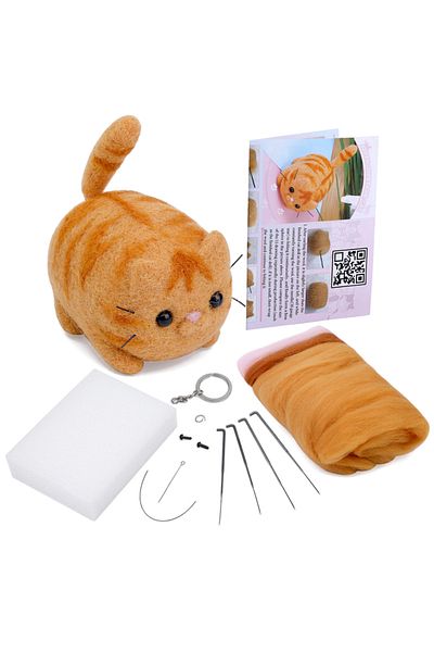 Choice Type 1 Animals Diy Needle Felting Set With Foam Mat For Handcraft Project Beginners Needle Felting S
