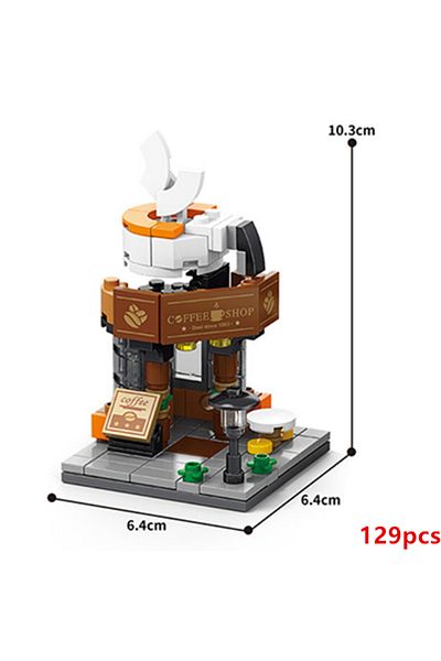 Choice No Box 129pcs New Diy Makeup Convenience Store Flower Shop Hair Salon Piano Game Hall Fruit Bookstor
