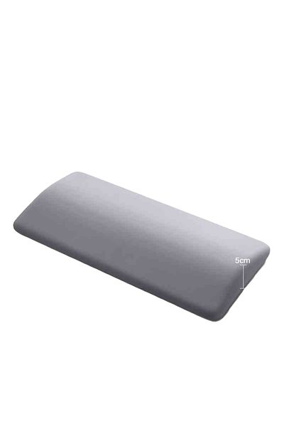Choice 60x24x4cm Grey Lumbar Support Pillow, Back Support Memory Foam Pillow For Sleeping In Bed Waist Supp