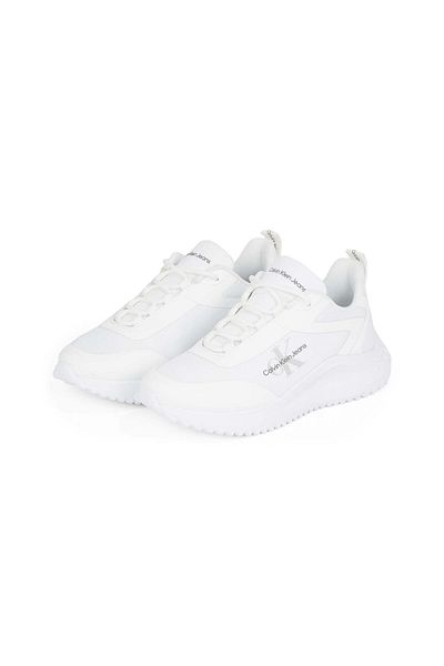 Calvin Klein White Women's Sneakers with Comfortable Base Brand Logo - Yw0Yw01442-0K4