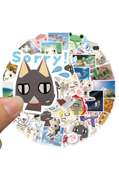 Choice 50pcs 50pcs Japanese Cartoon Toro Cat Sticker Animals Diy Helmet Skateboard Laptop Motorcycle Graff
