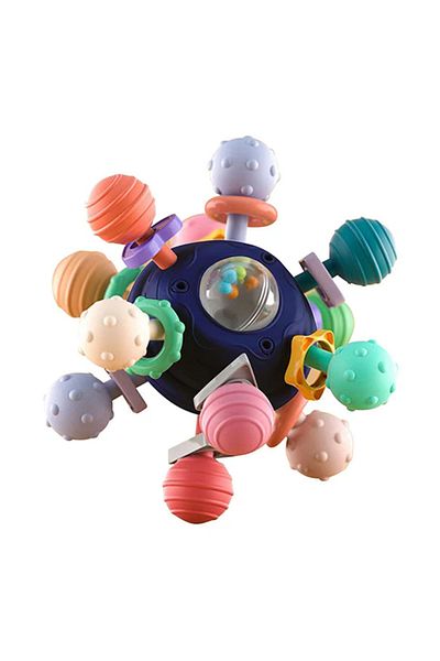 Choice Blue Montessori Baby Teething Toys Sensory Chew Teething Ball Rattle Grasping Activities Babies Toys