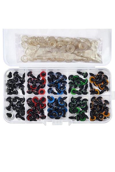 Choice 8mm 100pcs 10mm Eyeball Doll Accessories Black Plastic Plush Safety Eyes Amigurumi For Toys 6mm 8mm
