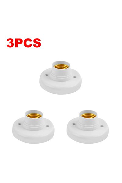 APWIKOGER 1-10Pcs 220V E27螺丝灯座灯泡插座支架适配器底座帽插座白色吸顶灯...