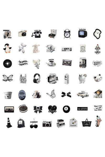 Choice A Etori Life 50pcs Cartoon Cute Exquisit Literary Objects Student Diy Laptops, Scrapbooks,stationer.