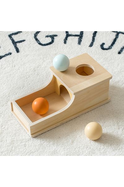 OLOEY Target Box Montessori Infant Wooden Toys Coin Ball Busy Drum Color Shape Cognition Match Educational
