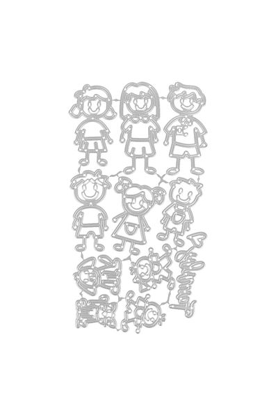 Choice Dc-3377 Children Kids Kitten Puppy Stroller Baby Footprint Kiss Love Regalia Cap Cutting Dies Stamps