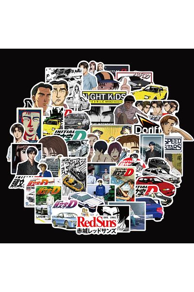 Choice 100pcs 50/100pcs Cartoon Initial D Graffiti Stickers Car Guitar Motorcycle Luggage Suitcase Diy Clas