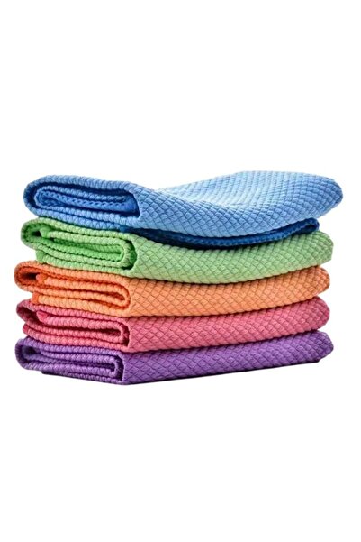 Choice 5 قطع 30 × 40 سم 5 قطع من القماش المصنوع من الألياف الدقيقة لغسل الأطب...