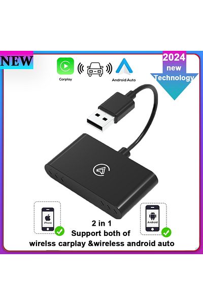 Choice 2in1 Carplay Box New Wireless Mini Box 2in1 Carplay Android Auto Wireless Adapter Smart Mini Box Plu