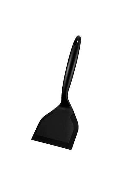 Choice Black Wide Silicone Spatula Shovel Turner Nonstick Fried Shovel Fish Spatula Silicone Wide Flexible