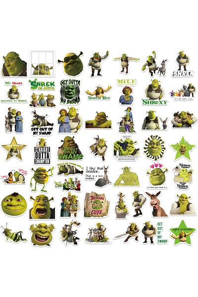 Choice 52pcs All 52pcs Cartoon Monster Shrek Graffiti Sticker Diy Suitcase Laptop Suitcase Guitar Star Stic
