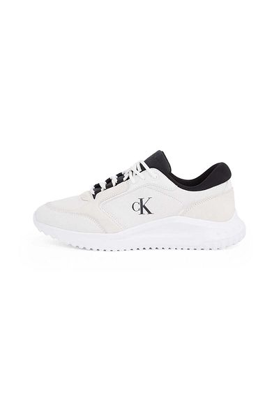 Calvin Klein Men's High Comfortable Sole Leather White Sneakers Ym0Ym01145-0Lf