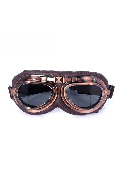 Choice نظارات واقية رمادية اللون لدراجات نارية كلاسيكية عتيقة من نوع Moto لدراجات Harley Pilot Steampunk