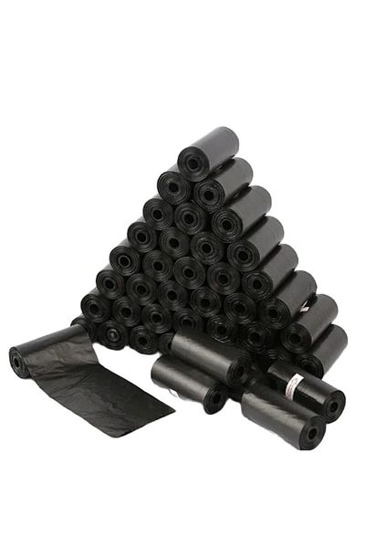 Choice 10 Rolls 150pc Black New Rolled Dog Poop Bag Biodegradable Thickened Pet Outdoor Cleaning Poop Bag W