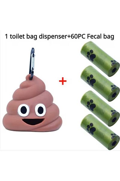 Choice Fecal Bag Set 4 Pet Fecal Bag Dispenser Cat Dog Outdoor Garbage Pocket Hanging Buckle Portable Dung