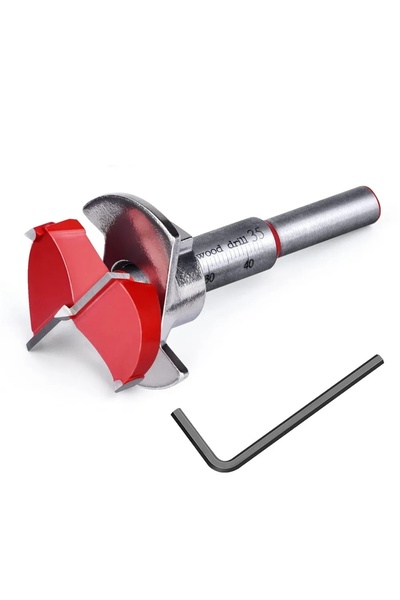 Choice لقمة حفر فورستنر بقطر 35 مم من الكربيد لحفر ثقوب المفصلات، لقمة حفر مسطحة الأجنحة، أداة توسيع المفصلات قابلة للتعديل...