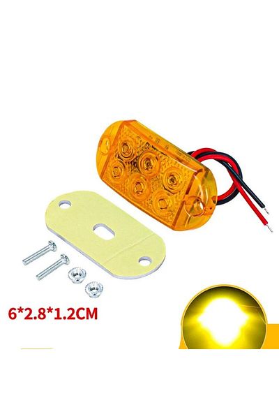 Choice Yellow 6-bead High-light Waterproof Truck Led Flash Warning Light 12-80v Rv Trailer Signal Light Mot