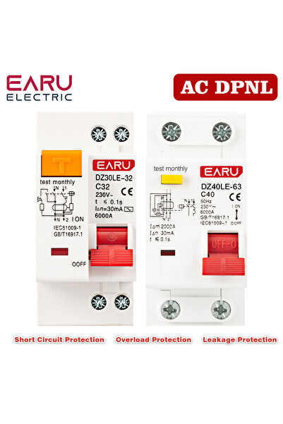 Choice قاطع دائرة التيار المتبقي DZ30LE DZ47LE EPNL DPNL 230V 1P + N مع التيا...