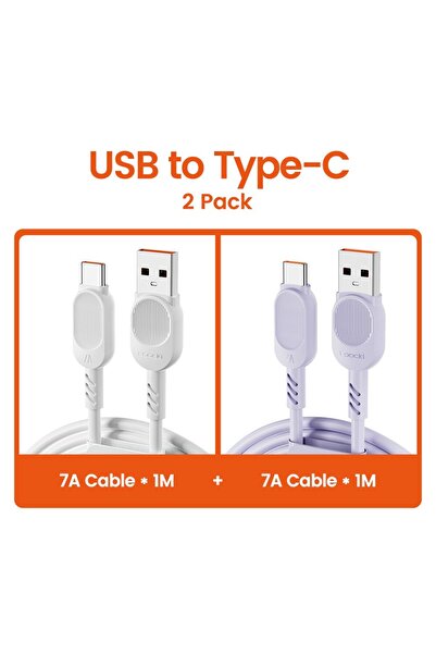 Choice قطعتان من كابل A إلى C بطول 7 أمبير 1 متر من Toocki قطعتان من كابل USB...