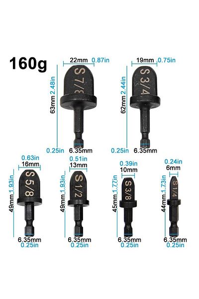 Choice 6pc Hexagonal Set 6pc Copper Tube Hole Expander Electric Expansion Head Expansion Mouth Air Conditio