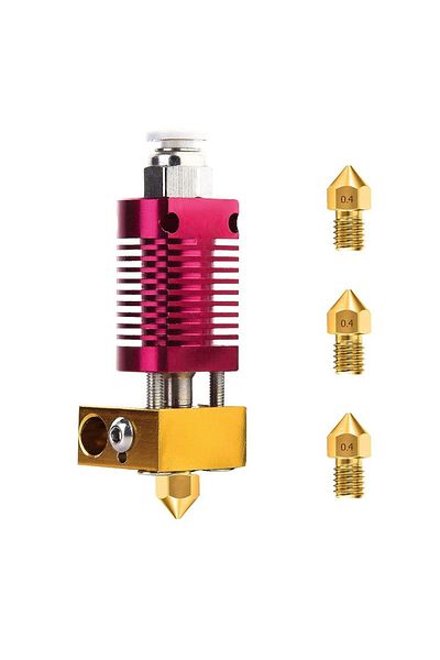 Choice 1 Set 3sets 3d Printer Extruder Hotend 3 Pcs 0.4mm Mk8 Nozzles Suitable For Cr-10, Cr10, Cr10s, End