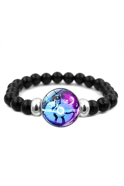 Choice 1 Pcs Pok E Mon Pikachu Bracelet Male And Female Student Creative Beaded Bracelet Anime Handicraft C