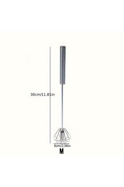 Choice M Size Stainless Steel Egg Beater Durable Semi-automatic Mixer For Effortless Egg Cream Mixing Stirr