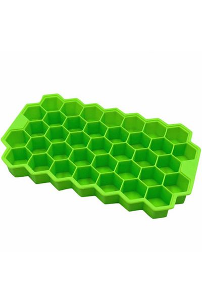 Choice 1pc Green 1pcs Honeycomb 37 Lattice Cube Tray Maker Without Lid Diy Ice Mold