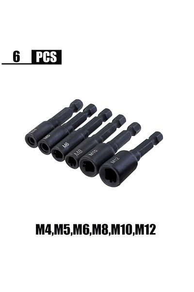 Choice 6pcs Tap Die Socket Adapter 1/4 '' Hex Shank Machine Screw Metric Plug Threading Tool for Electri...