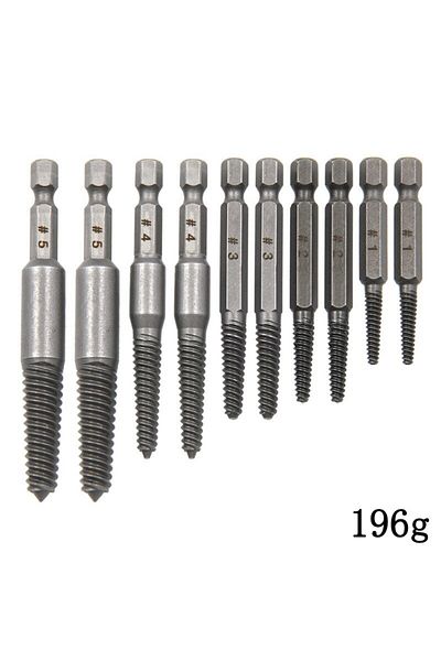 Choice Hexagon Handle 10pc Extractor Set 10pc Hexagonal Shank Broken Head Screw Extractor Screw Broken Head