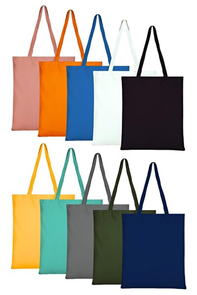 Çınar Bez Çanta Yeni Renkli Ham Bez Çanta | 10'LU PAKET 2294